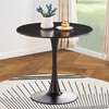 Modern Black Round Dining Table – Seats 4 to 6 People thumb 2