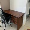 Office desk with a chair in leather thumb 0