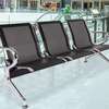Office Bench: Black 3-Seater Office Waiting Chair thumb 3