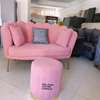 Latest pink two seater sofa/pouf/Love seat thumb 0