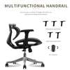 Office chair: Black orthopedic swivel office chair thumb 3