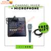 4 channel mixer with wired microphone thumb 0