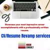Professional CV/Resume Revamp Services thumb 0