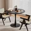 Dining Table; 1200MM White Round Marble Dining Table thumb 1