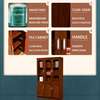 3 Door Glass Display Mahogany Office Storage Cabinet thumb 10