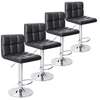 Chrome Base Leather Height Adjustable Counter Barstool thumb 3