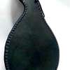 Blue leather calabash mirror with maasai shuka thumb 3