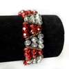 Womens Red crystal Bracelet and earrings thumb 2