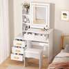 Cosmetic Bedroom Table with Mirror and Stool thumb 3