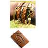 Brown Leather bracelet with cardholder thumb 0