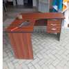 1.4M Curved Wooden Office Study Desk with Drawers thumb 3