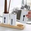 3pc cutlery organizer with oak base thumb 1
