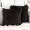 New luxury black and white fur pillowcases thumb 1