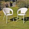 White Outdoor Rattan Dining Set thumb 2