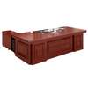 Office Desk: 160cm Mahogany Executive Streamline Desk thumb 1