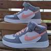 Nike Air Force 1 Women Sneakers High-top Sports Grey Pink thumb 1