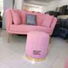 Latest pink two seater sofa/pouf/Love seat thumb 7
