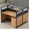 Simple Design 2-Person Wooden Partition Office Table thumb 5