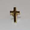 Cross (gold) Lapel Pin Badge thumb 0