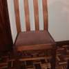 6 elegant solid wooden chairs with crystal table optional thumb 1