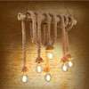 Rope, Bamboo, Rustic Vintage Chanderlier with 6 bulbs thumb 0