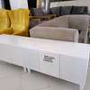 Latest white wooden tv stand design Kenya thumb 4