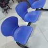 3 Seater Blue Plastic Metal Framed Waiting Bench thumb 13