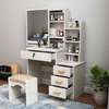 Home Vanity: White Wood Dressing -Makeup Vanity thumb 2