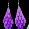 Womens Purple Crystal chandelier earrings thumb 0