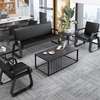 Black Fabric 5 Seaters Sofas For Reception thumb 5