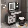 Dresser;  Modern Makeup Vanity Desk with Mirror, Lights, thumb 7