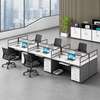 6-Person Modular Office Desk – Modern Cubicle Workstation thumb 4