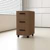 Mobile Wooden Filing Cabinet – 3 Drawers thumb 3