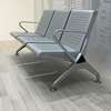 Office Bench; Three Seater Metallic Gray Bench thumb 3