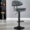 Barstools: Swivel Leather Adjustable Barstool thumb 2