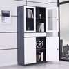 Sleek Modern White & Gray 2 Door Cabinet thumb 2