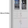 Metal Vertical Filing Cabinet with Locks & Glass for Office thumb 2