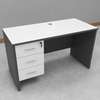Modern Small Office Desk with Built-in Drawers thumb 1