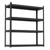 Black Steel Metal 4 Shelves Open Storage Rack thumb 1