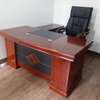 1.4 M L Shaped Mahogany Executive Desk thumb 0