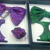 Purple & Jungle green butterfly bowties sets thumb 0