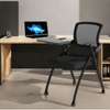 Office Chair; Black Office Chair With Writing Pad thumb 2