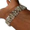 Womens White crystal Bracelet and earrings thumb 1