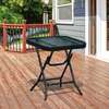 Black Metal Folding Glass Dinning Table thumb 3