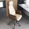 Office Chair: High Back Ivory Study Chair With Tilt Lock thumb 0
