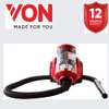 VON VAVC-16DMR Vacuum Cleaner Bagless, 1.6L - Red thumb 2