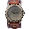 Mens Brown leather watch with cap thumb 3