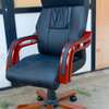 Premium Ergonomic Office Chair Brown & Black Leather thumb 4