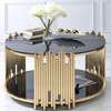 Coffee Table; Marble Round Golden Coffee Table thumb 3