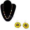 Womens Yellow Beaded Maasai Jewelry set thumb 0